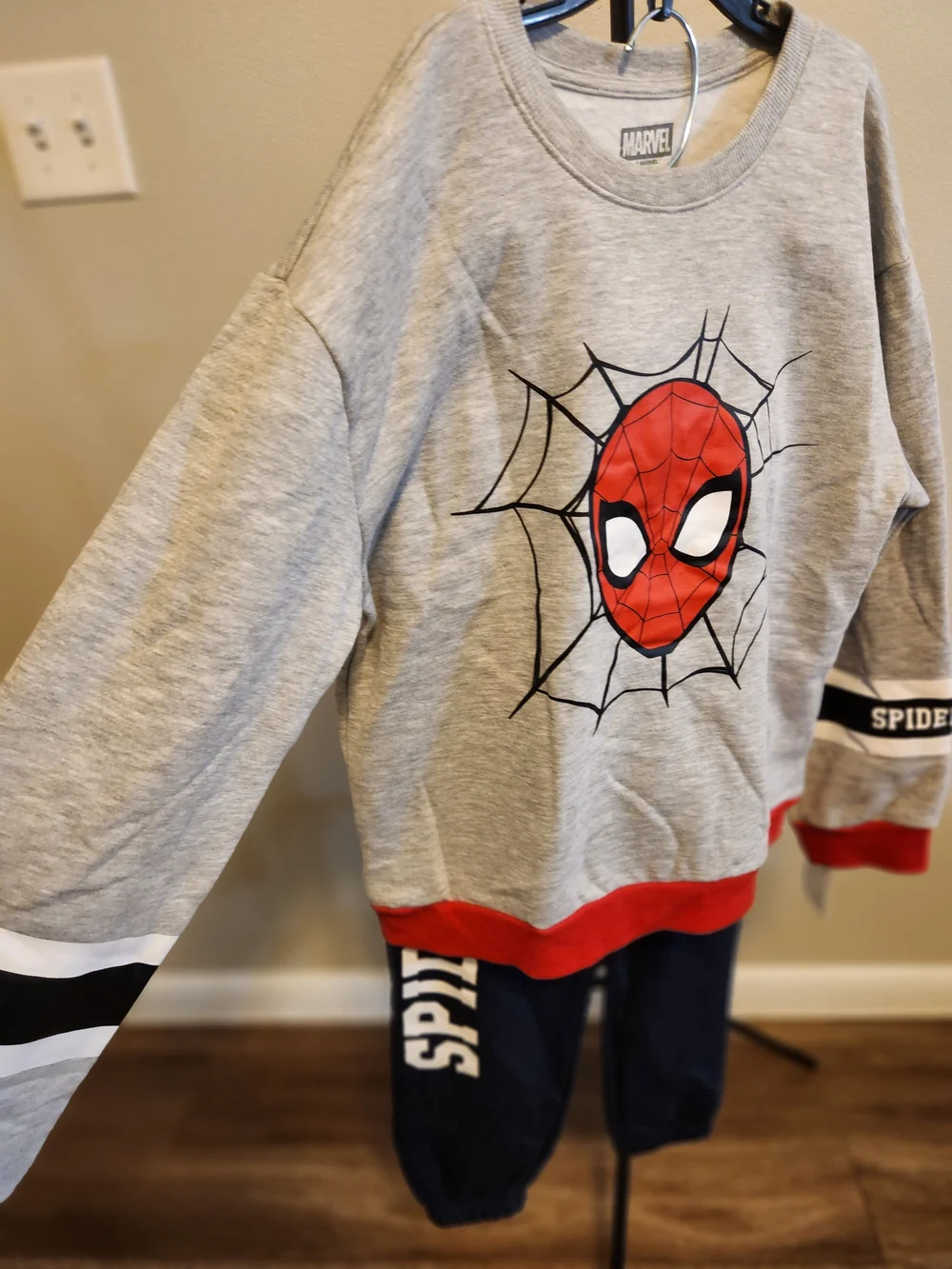 Marvel Grey Crewneck Sweatshirt with Black Logo